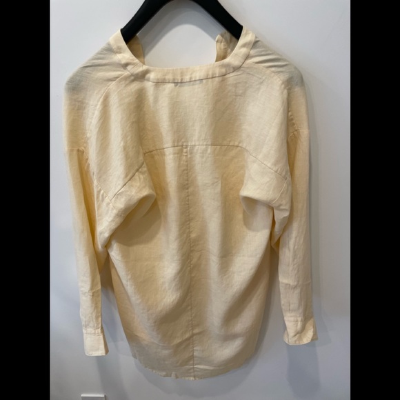 2022 spring Marissa Webb pax linen henley tunic Dress with obi belt - Picture 10 of 14